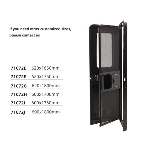 Puerta de un solo punto para autocaravanas de aleación de aluminio - 71C72E
