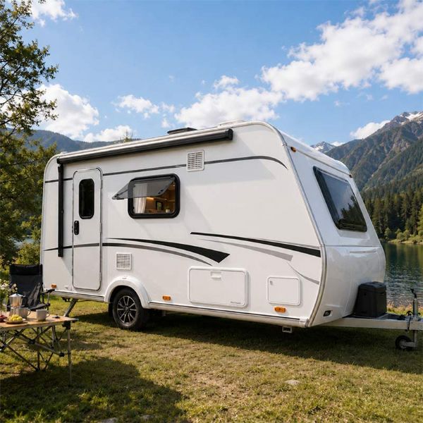 Ventana de Empuje Templada para RV con Persiana Plisada - 70A59N