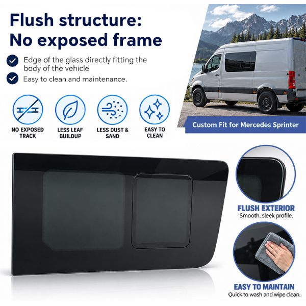 Ventana Corrediza Flush Izquierda para Sprinter 1403x776 mm NCV3 VS30 - 71C62B